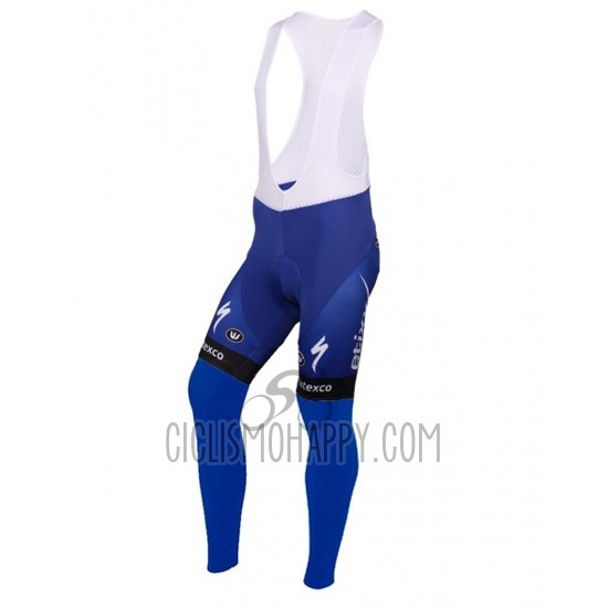 Etixx Quick Step Cycling Jersey Bib Tight 2016 Long Sleeve Blue and Black